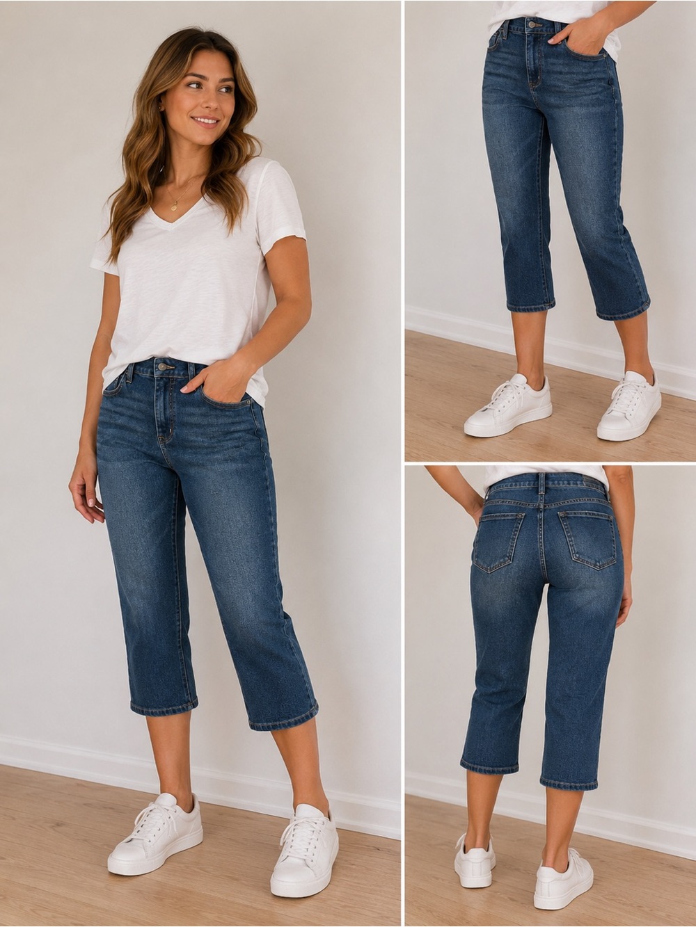 J.Crew Essential Straight Cropped Jeans | Women’s Size 25 | Dark Wash